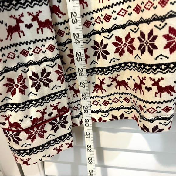 Burt’s Bees Baby Womens Organic Cotton Dashing Deer Holiday Christmas Pajama Top - Picture 10 of 10